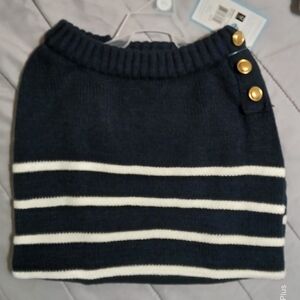 Draper James Size Extra Large Dog Sweater Navy With White Stripes NWT